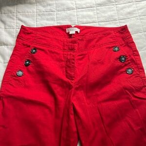 LOFT red sailor pants. Never worn.